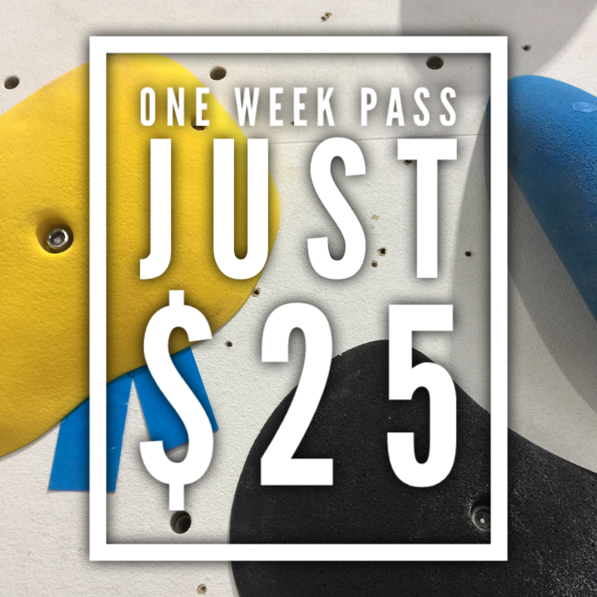 One Week Pass $25!